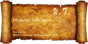 Utassy Tímea névjegykártya