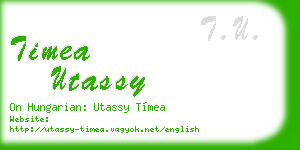 timea utassy business card